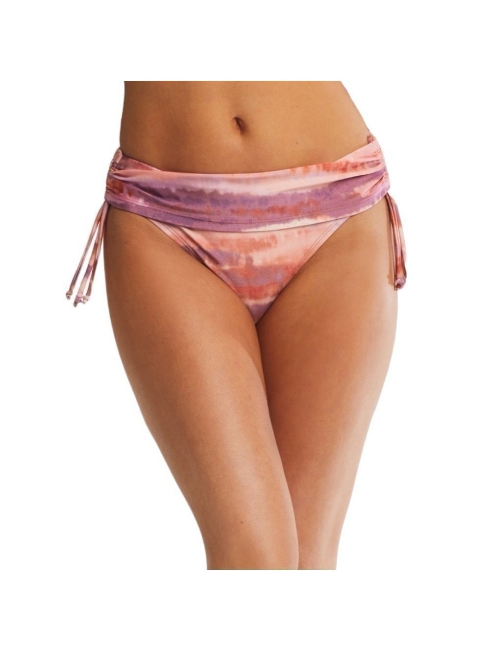 Tie Side Bikini Bottom Swimsuit Bottoms Purple Orange Tie Dye Size 3X